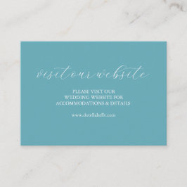 Tarjetas de inserción de Boda personalizadas turqu