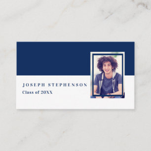 Tarjetas de inserción de fotos de graduación blanc