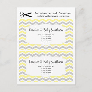 Tarjetas de inserción de registro de Baby Shower, 