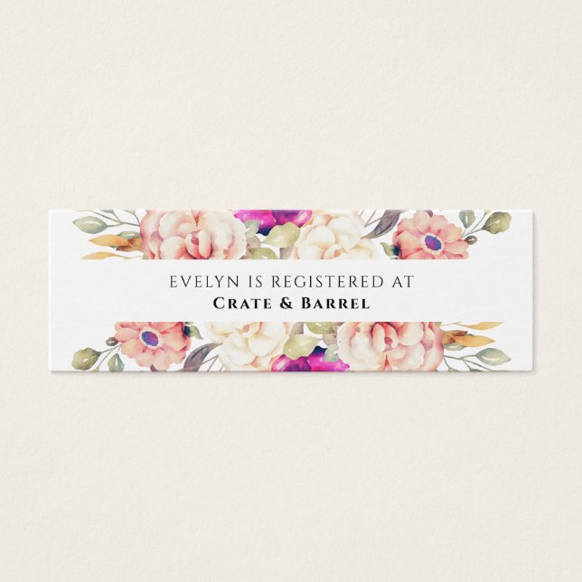 Tarjetas de inserción de registro de novia en el j (Frente)