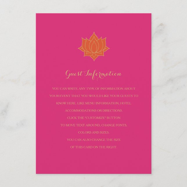 Tarjetas de inserción Mehndi elegantes (Anverso)