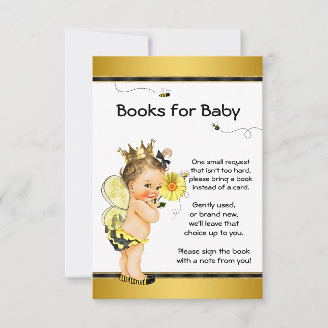 Tarjetas de inserción para baby shower de niñas 'L (Anverso)