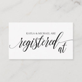 Tarjetas de inserción para registro de boda con ca