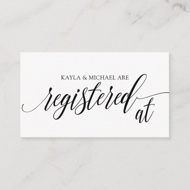 Tarjetas de inserción para registro de boda con ca (Anverso)