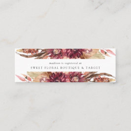 Tarjetas de inserción para registro de boda con fl