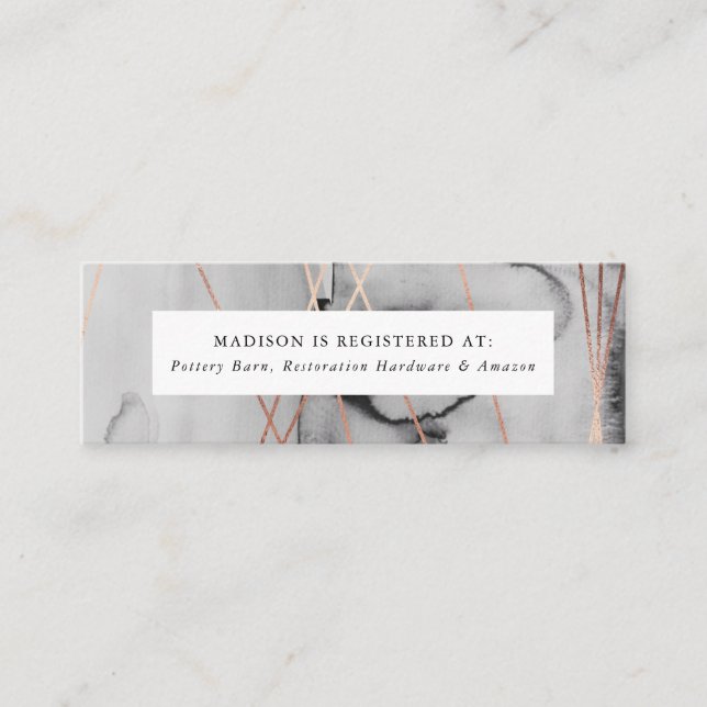 Tarjetas de Inserción para Registro de Boda Gilded (Anverso)