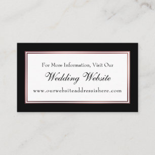 Tarjetas de inserción para sitio web de boda en ne