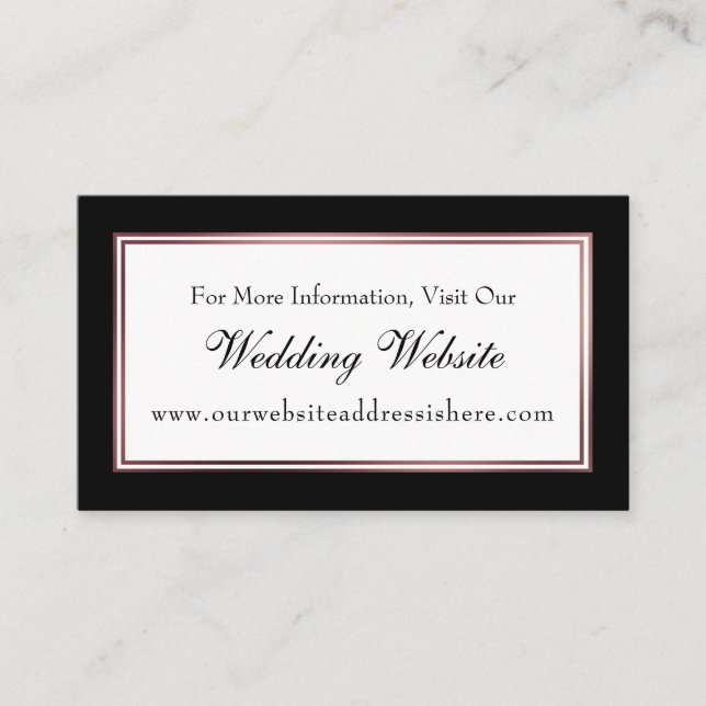 Tarjetas de inserción para sitio web de boda en ne (Anverso)