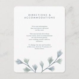 Tarjetas de inserción Pine Green + Boda Blanco