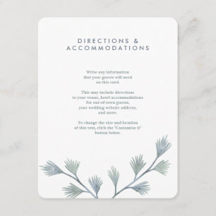Tarjetas de inserción Pine Green + Boda Blanco