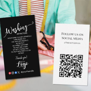 tarjetas de instrucciones de lavado de LOGO person