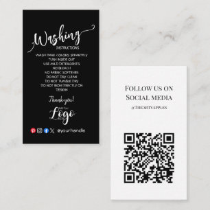 tarjetas de instrucciones de lavado de LOGO person