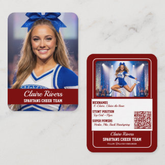 Tarjetas de intercambio de animadoras personalizad