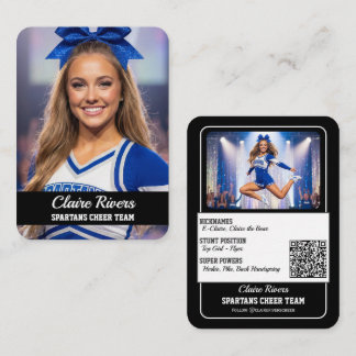Tarjetas de intercambio de animadoras personalizad