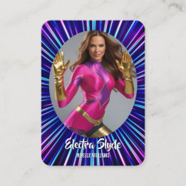 Tarjetas de intercambio de cosplay Neon Hero Glow