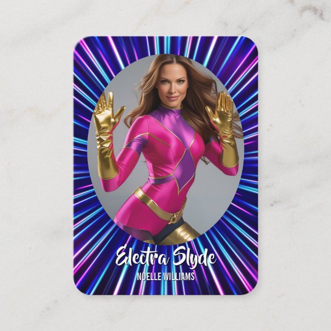 Tarjetas de intercambio de cosplay Neon Hero Glow  (Anverso)
