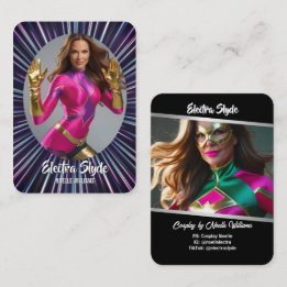 Tarjetas de Intercambio de Cosplay Neon Hero Glow