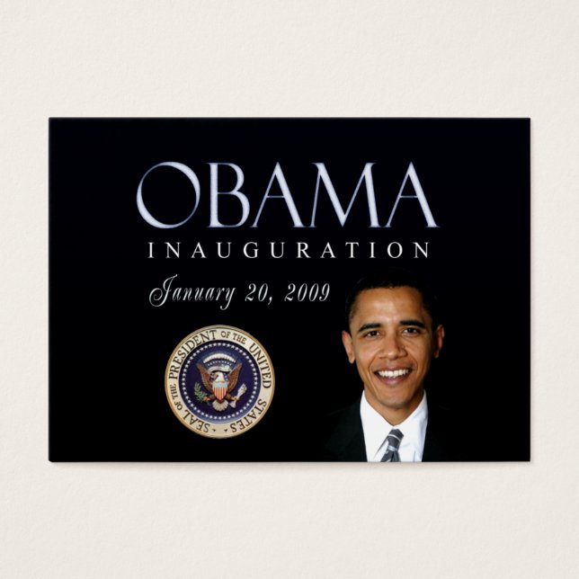 Tarjetas de investidura de Obama (Frente)
