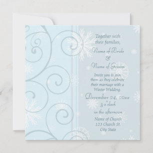Tarjetas de invitación a la boda de invierno Blue