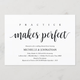 Tarjetas de invitación a la cena de ensayo rustico