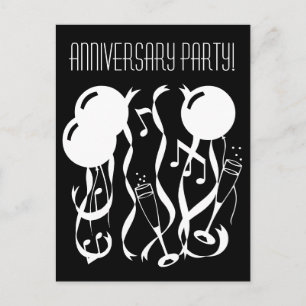 Tarjetas de invitación a la fiesta de aniversario 