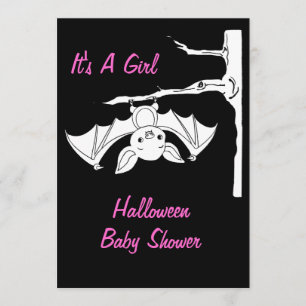 Tarjetas de invitación Baby Shower Baby Bat Hallow