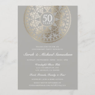Tarjetas de Invitación de Aniversario de Boda Eleg
