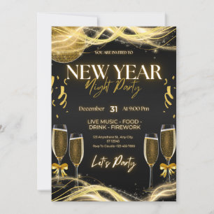tarjetas de invitación de año nuevo