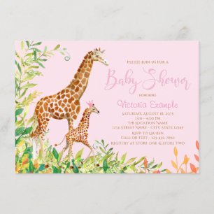 Tarjetas de Invitación de Baby Shower de Jirafa Ad