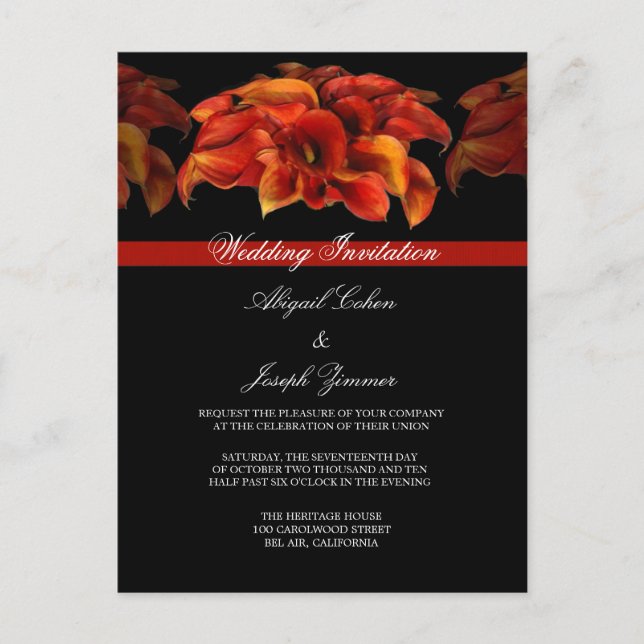 Tarjetas de Invitación de Boda (Anverso)