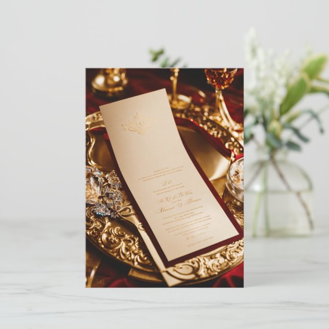 tarjetas de invitación de boda (Anverso de pie)