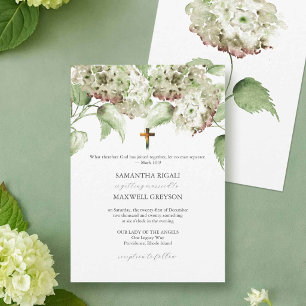Tarjetas de Invitación de Boda Católicas con Horte