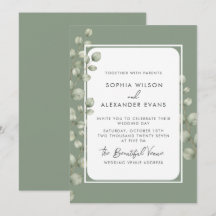 Tarjetas de Invitación de Boda con Acuarela Modern