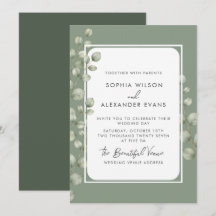 Tarjetas de Invitación de Boda con Acuarela Modern