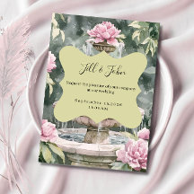 Tarjetas de Invitación de Boda con Fuente del Jard
