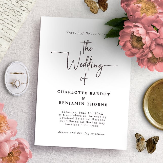 Tarjetas de Invitación de Boda con Letra Moderna M (Subido por el creador)