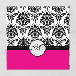 Tarjetas de Invitación de Boda con Monograma/Damas
