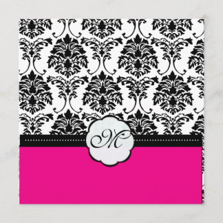 Tarjetas de Invitación de Boda con Monograma/Damas