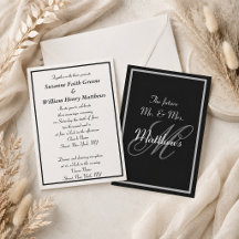 Tarjetas de Invitación de Boda con Monograma del F
