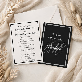 Tarjetas de Invitación de Boda con Monograma del F