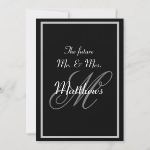 Tarjetas de Invitación de Boda con Monograma del F