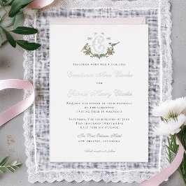 Tarjetas de Invitación de Boda con Pájaros de Amor