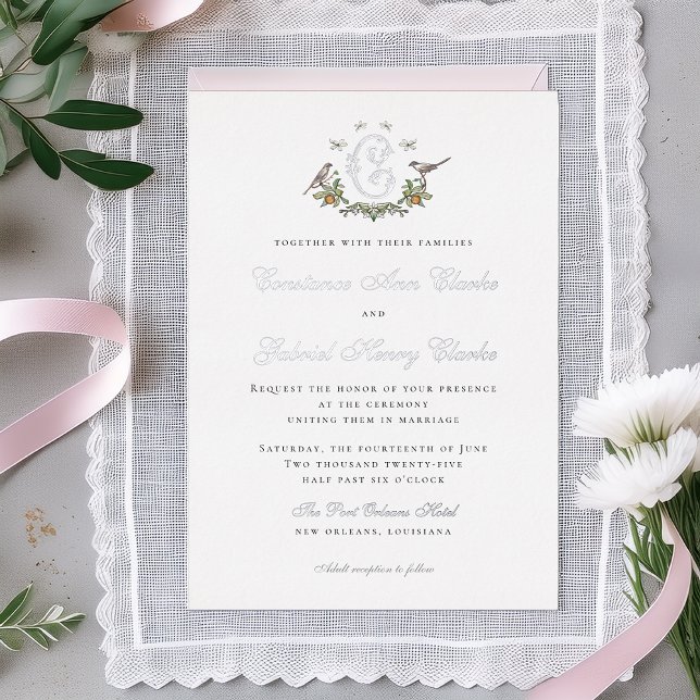 Tarjetas de Invitación de Boda con Pájaros de Amor (Subido por el creador)