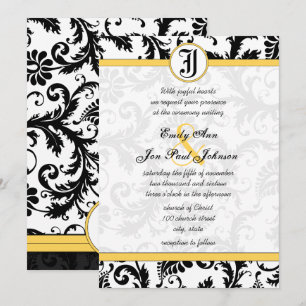 Tarjetas de Invitación de Boda con Remolinos de Da