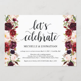 Tarjetas de Invitación de Boda con Tema Floral Bur