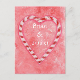 Tarjetas de invitación de boda Corazón de Caramelo