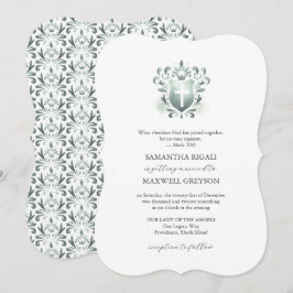 Tarjetas de Invitación de Boda Cristianas con Cres
