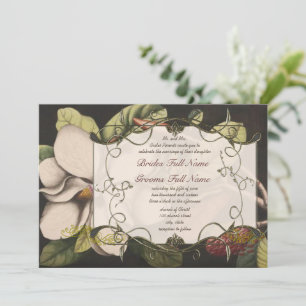 Tarjetas de Invitación de Boda de Magnolias Románt