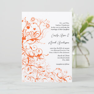 Tarjetas de Invitación de Boda de Pájaros y Remoli