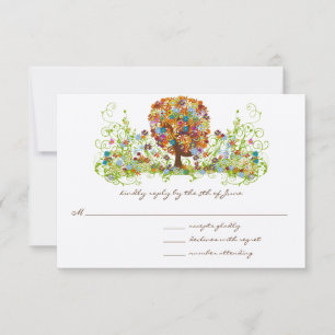 Tarjetas de Invitación de Boda de Rama Lateral del